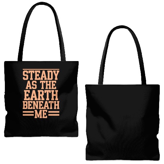 Steady As The Earth Beneath Me Taurus Zodiac Tote Bags (AOP)
