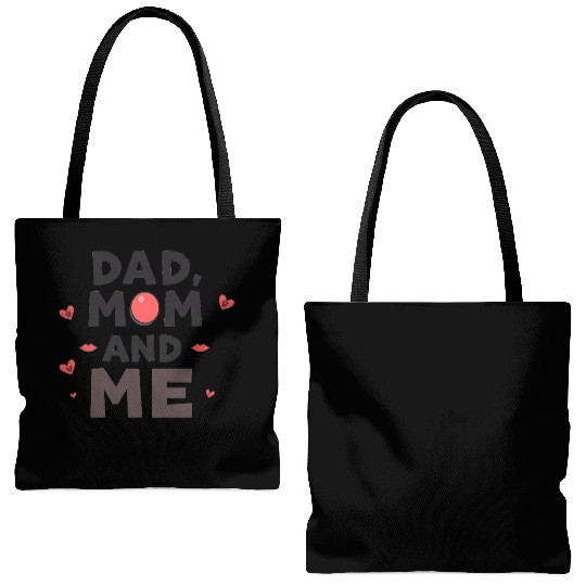 Dad, Mom, and Me: Family Love Tote Bags (AOP)