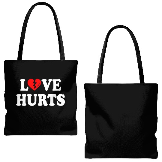 love hurts Tote Bags (AOP)