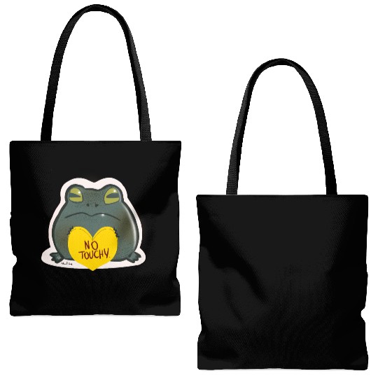 NO Touchy! Grumpy toad. Tote Bags (AOP)