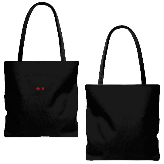 Retro Mothman Eating Soup Cryptid 90s Tote Bags (AOP)