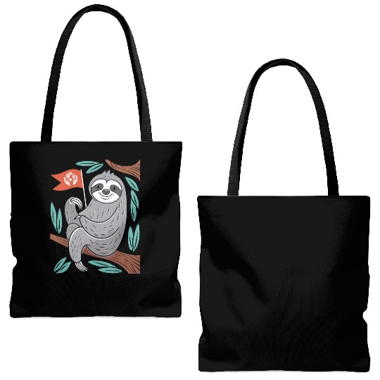 Environmentalist Sloth Embracing Earth Stewardship Tote Bags (AOP)