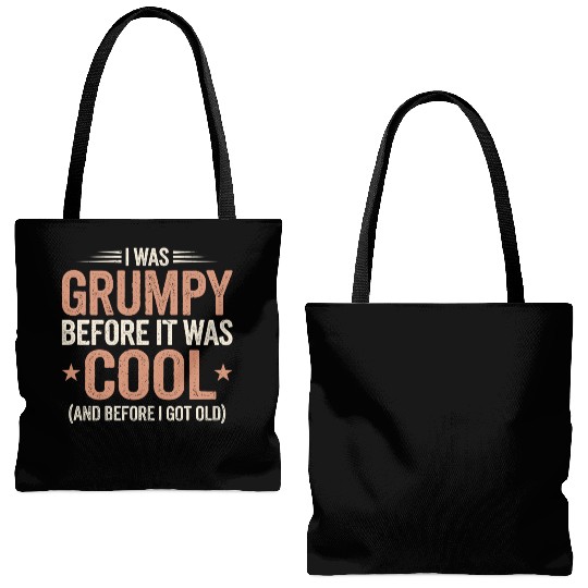 Grumpy Old Man Tote Bags (AOP)