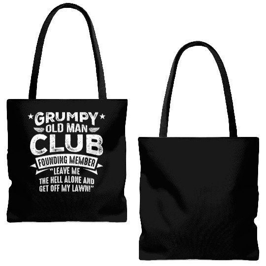 Grumpy Old Man Tote Bags (AOP)