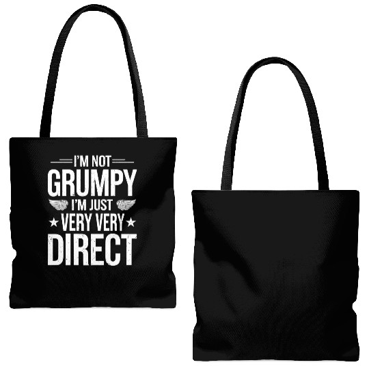 Grumpy Old Man Tote Bags (AOP)