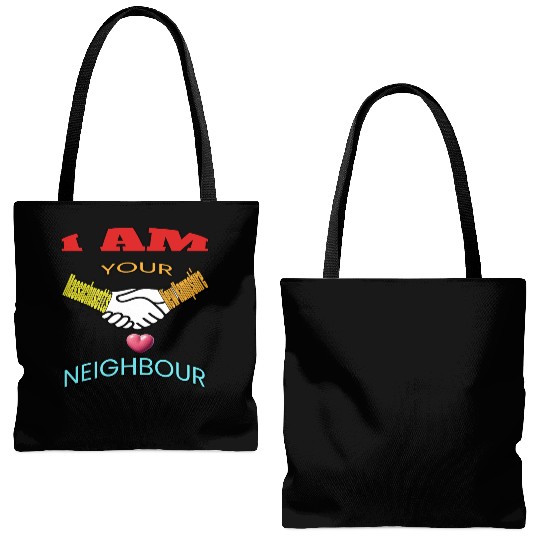 I AM YOUR NEIGHOUR MASSACHUSETTS AND NEW HAMPSHIRE Tote Bags (AOP)