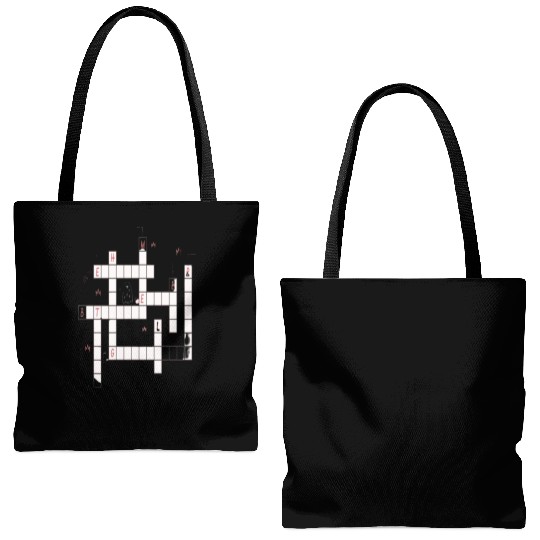 Preppy Crossword Tote Bags (AOP) – Stylish & Fun Word Puzzl