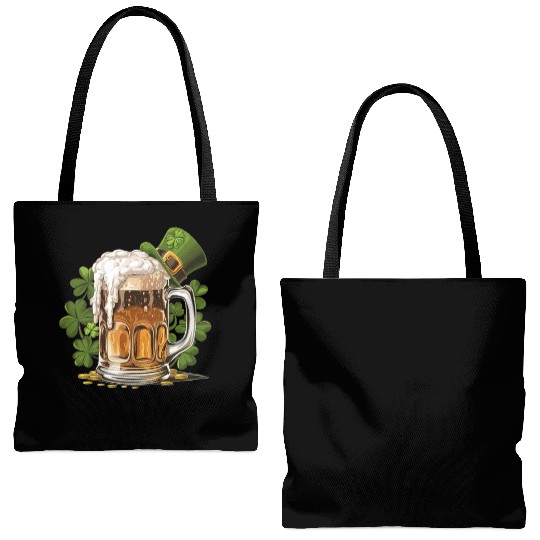 Mug of Beer Saint Patrick s Day Tote Bags (AOP)