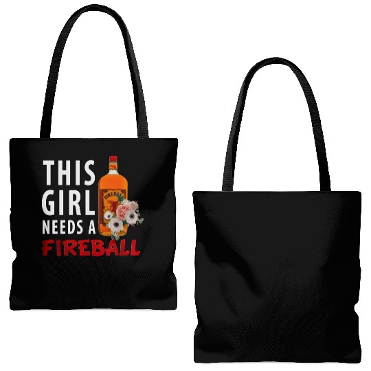 This Girl Needs A Fireball Tote Bags (AOP)