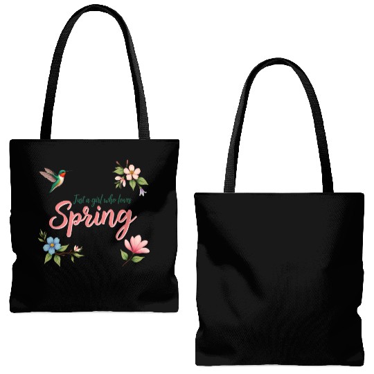 Just a Girl who loves Spring Tote Bags (AOP)
