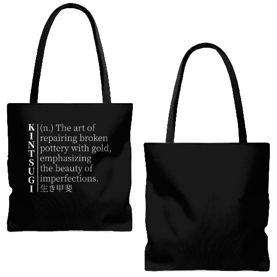 Kintsugi Meaning Pottery Culture Kintsugi Heart Tote Bags (AOP)