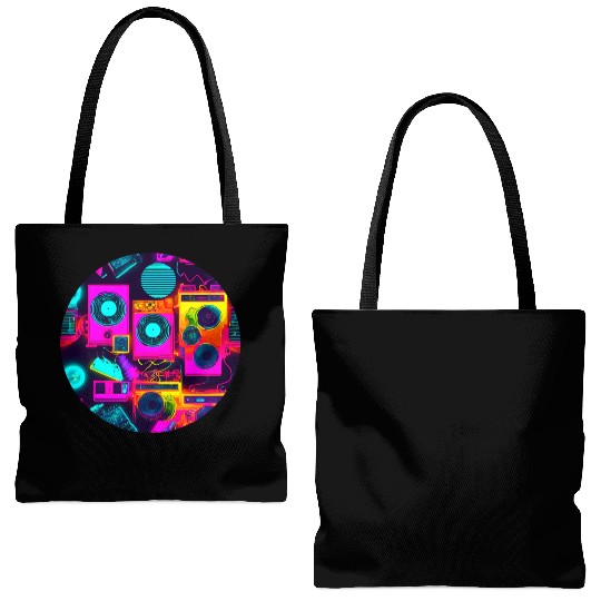 Vintage 80s party old school Tote Bags (AOP)