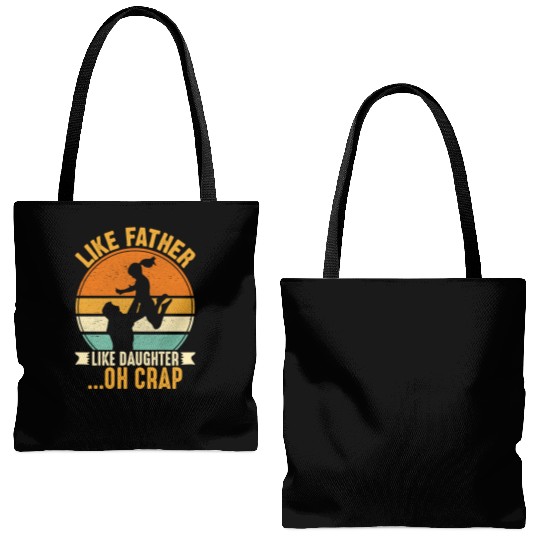 Like Father Like Daughter Oh Crap Tote Bags (AOP)