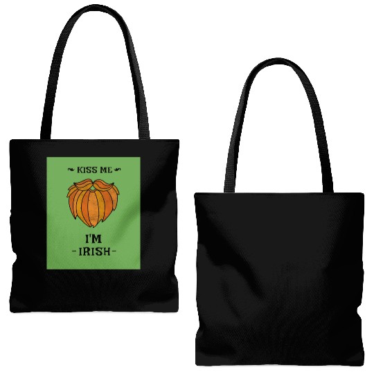 Kiss Me Im Irish Tote Bags (AOP)