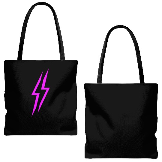 Lightning Bolt Neon Tote Bags (AOP)