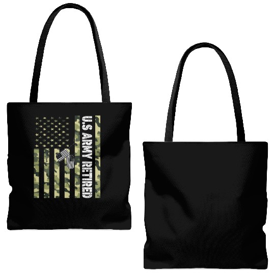 Us Army Retired Tote Bags (AOP)
