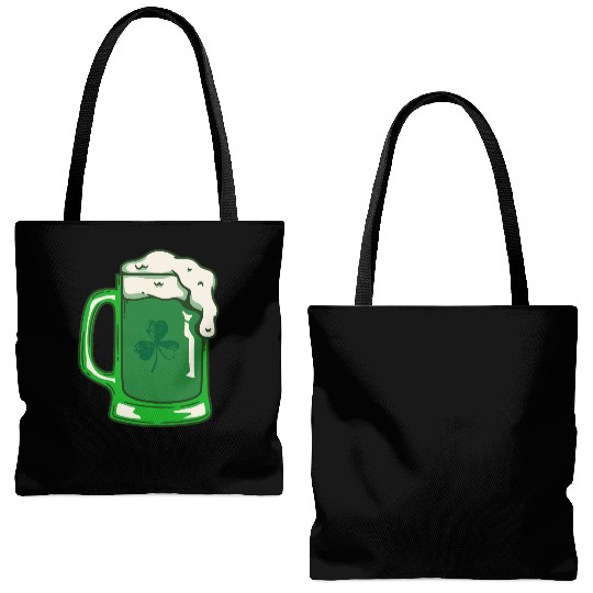 Green Beer Tote Bags (AOP)