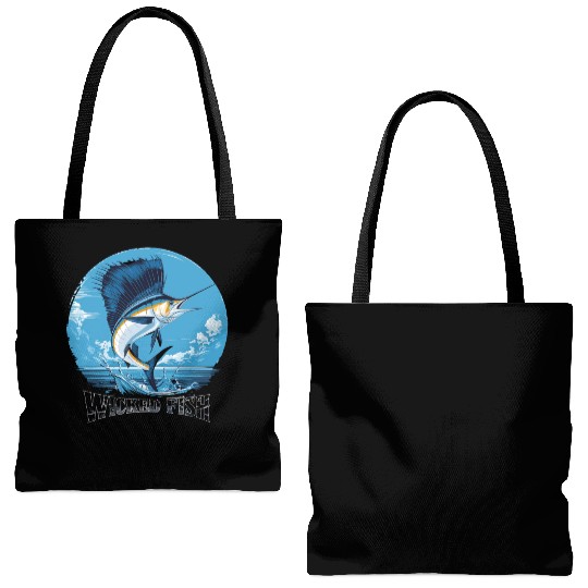 Wicked Fish Sailfish Adventure Ocean Breeze Tote Bags (AOP)