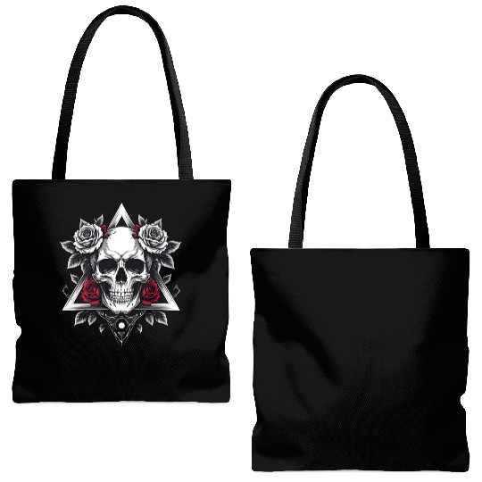 Gothic Skull & Roses Aesthetic Tote Bags (AOP)