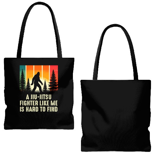 BJJ Jiu-Jitsu Fighter Is Hard To Find, Funny Bigfo Tote Bags (AOP)