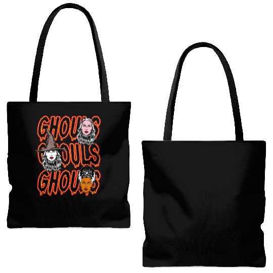 Ghouls, Ghouls, Ghouls Lady Horror Monster Mob Tote Bags (AOP)