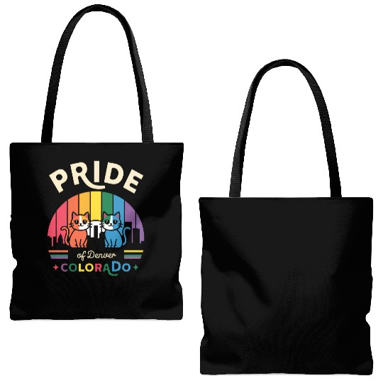 Pride of Dallas City Texas USA Rainbow Flag Tote Bags (AOP)