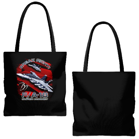 F/A18 Super Hornet Us Air Force Fighterjet Tote Bags (AOP)
