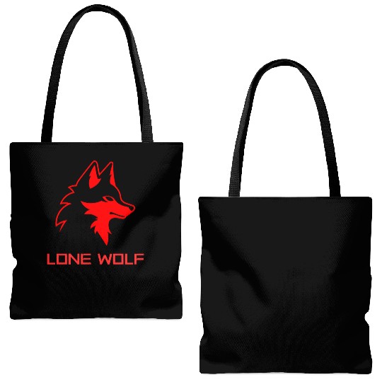 lone wolf red logo Tote Bags (AOP)