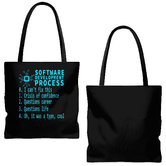 Software Dev Process Debugging Existential Crisis Tote Bags (AOP)