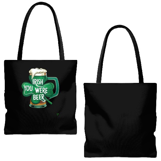 I-rish You Were Beer Tote Bags (AOP)