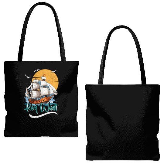 KEY-WEST FLORIDA Sunshine-State West Keys Tote Bags (AOP)