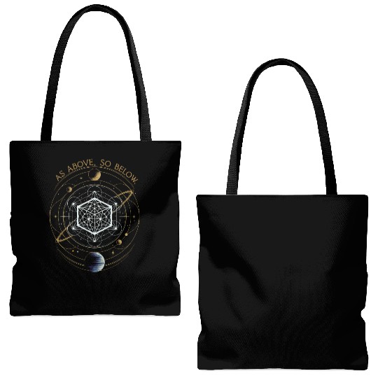 As Above, So Below - Sacred Geometry Tote Bags (AOP)