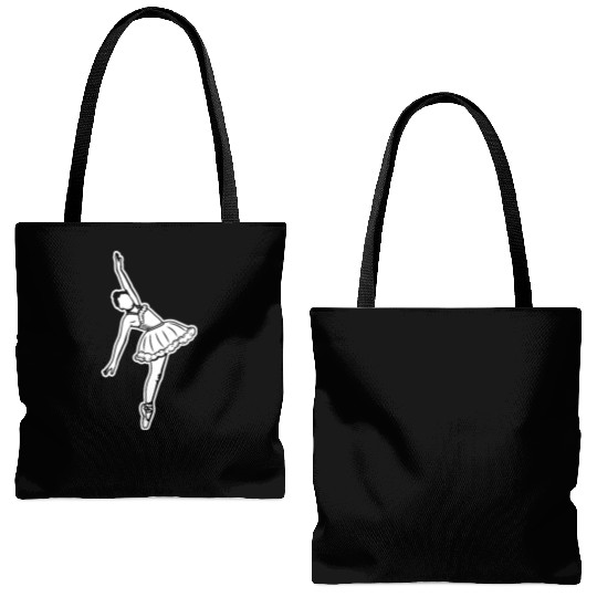 Ballerina Drawing Tote Bags (AOP)