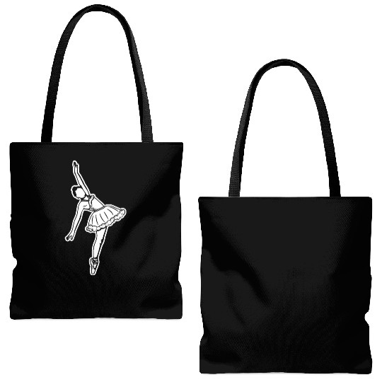 Ballerina Drawing Tote Bags (AOP)