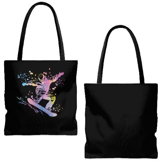 Snowboarder Snowboard Snowboarding Tote Bags (AOP)
