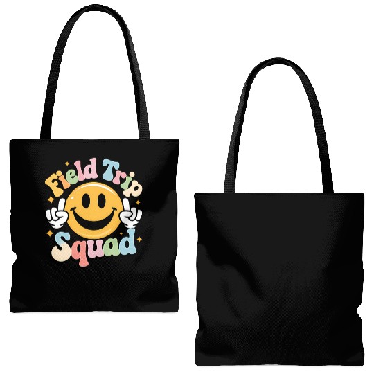 School Field Trip Squad Teacher Tote Bags (AOP)