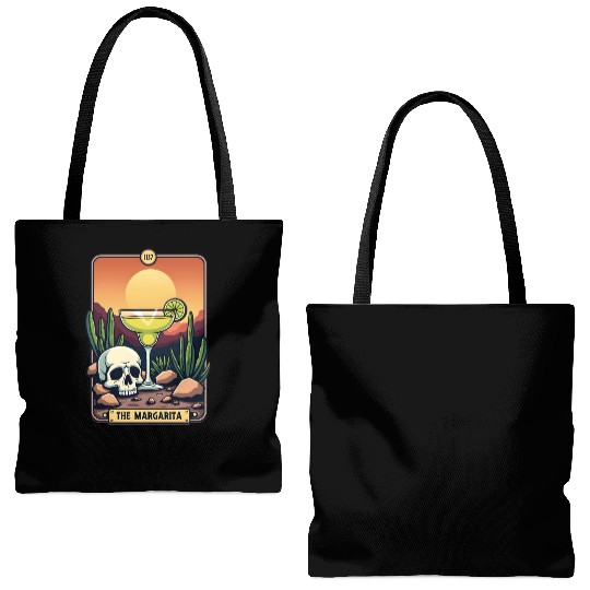 Mexican Cinco De Mayo The Margarita Tarot Card Tote Bags (AOP)