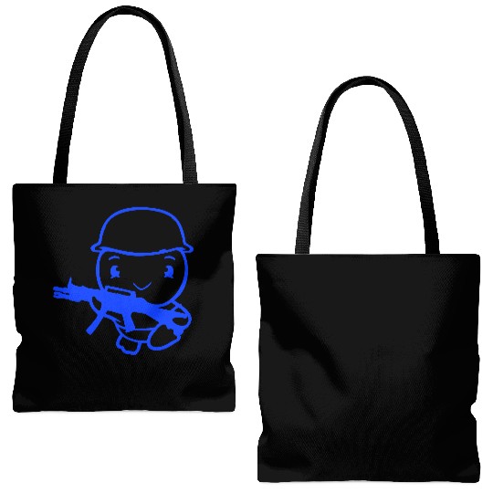 Duck Soldier Army Professional Soldier Helmet Cute Tote Bags (AOP)