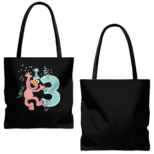 Sesame Street Birthday Design With Elmo 3 Years Tote Bags (AOP)