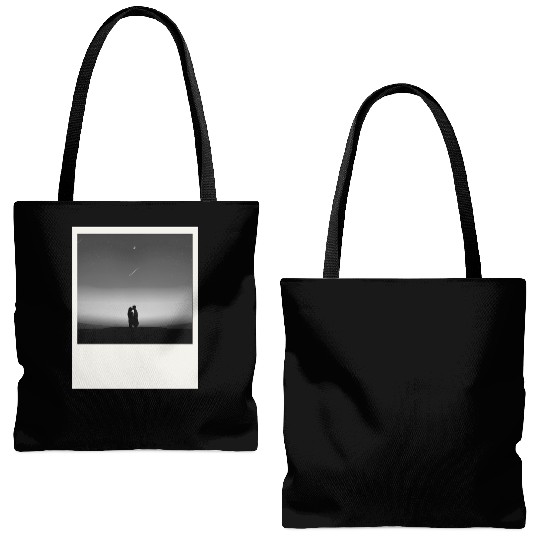 Starry Night Embrace Couple Polaroid Tote Bags (AOP)