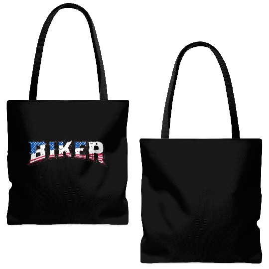 Motorcycle Biker | USA Flag | Biker & Dad Gift Tote Bags (AOP)