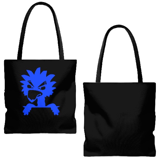 Raven bird looks evil cool funny comic humor fun Tote Bags (AOP)