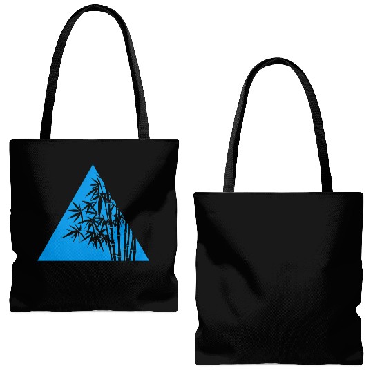 A Blue Triangle and Bamboo Tote Bags (AOP)