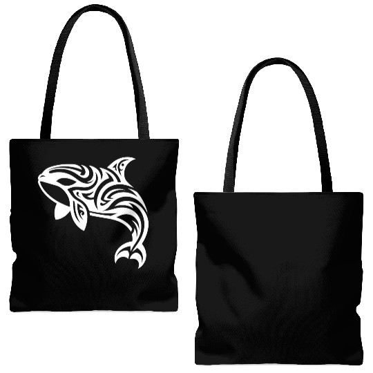 Eleganter Orca T Tattoo Style Tote Bags (AOP)