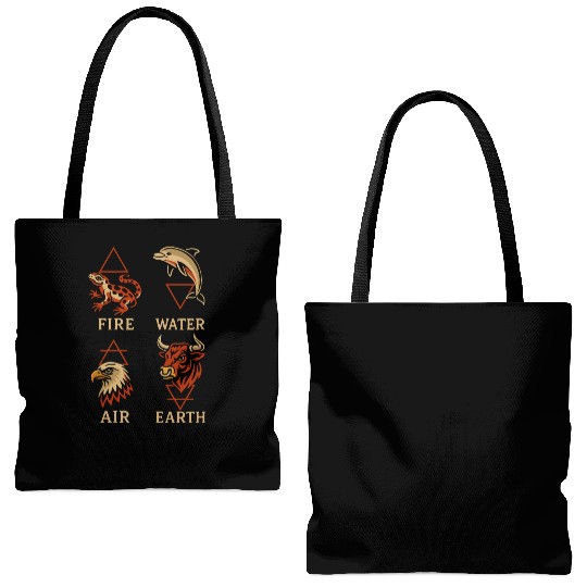 Alchemical Animal Symbols | Four Elements Art Tote Bags (AOP)