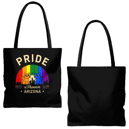 Pride of Phoenix City Arizonna USA Rainbow Flag Tote Bags (AOP)