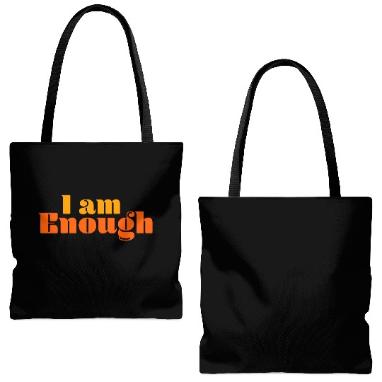 I Am Enough – Self-Love Affirmation Typography Tote Bags (AOP)
