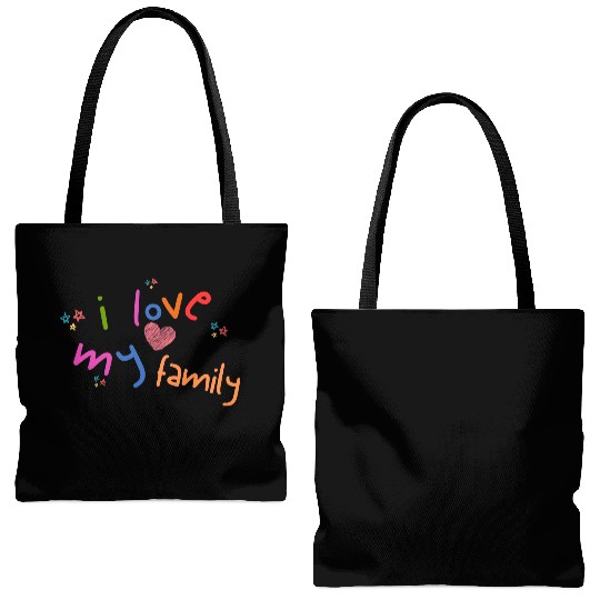 i love my family Tote Bags (AOP)