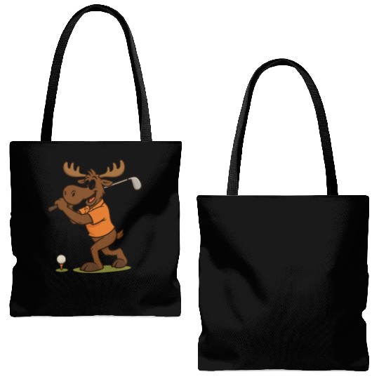 Happy Moose Golf Tote Bags (AOP)