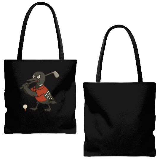 Angry Golf Loon Tote Bags (AOP)